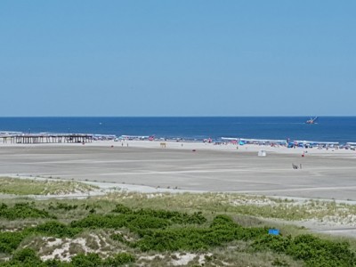 Oceanfront view from Armada by the Sea beachfront hotel in Wildwood NJ
