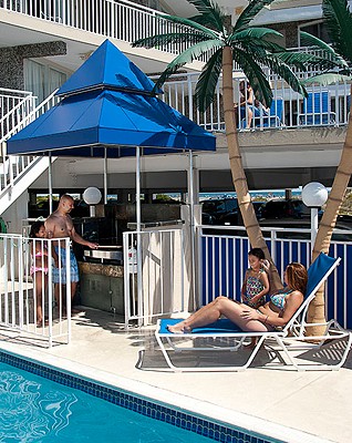 Armada by the Sea poolside grill and guests in Wildwood NJ